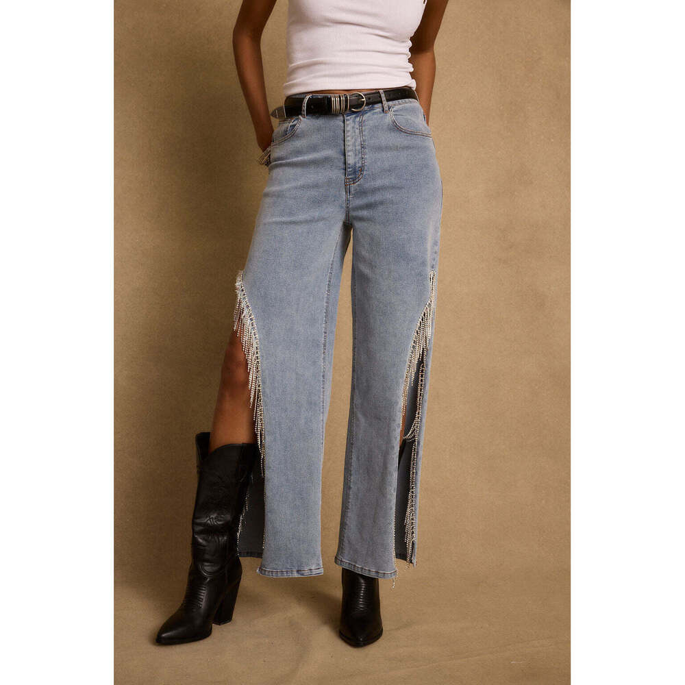 12th Tribe Renegade Diamonte Embellished Jeans Size MM